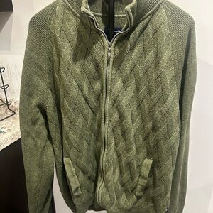Tommy Hilfiger Olive Zip-Up Sweater